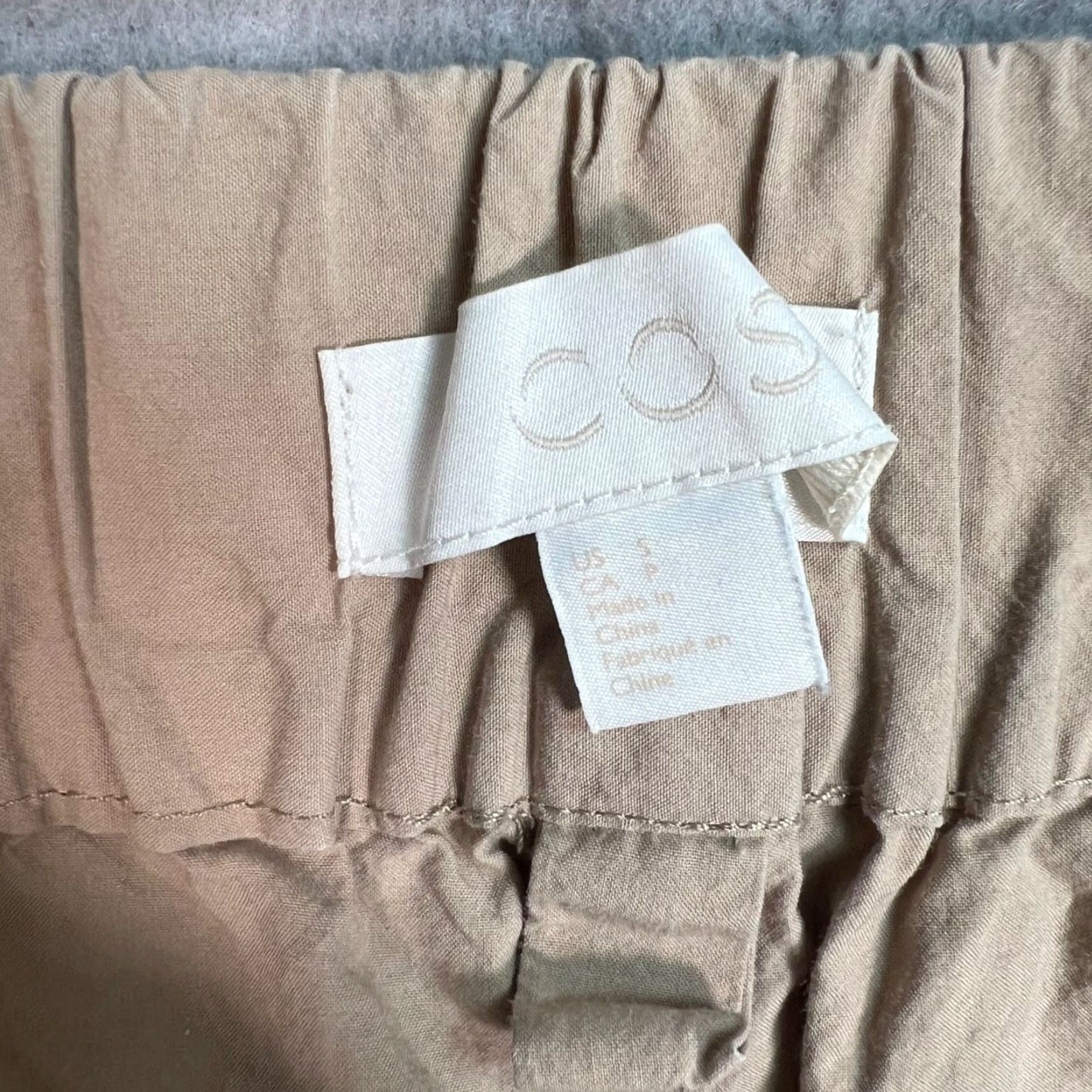 Cos VINTAGE COS Mens Pants Beige Cotton Chino Straight Leg Size Small Adult M Beige Mens Size US 29 - 3 Thumbnail