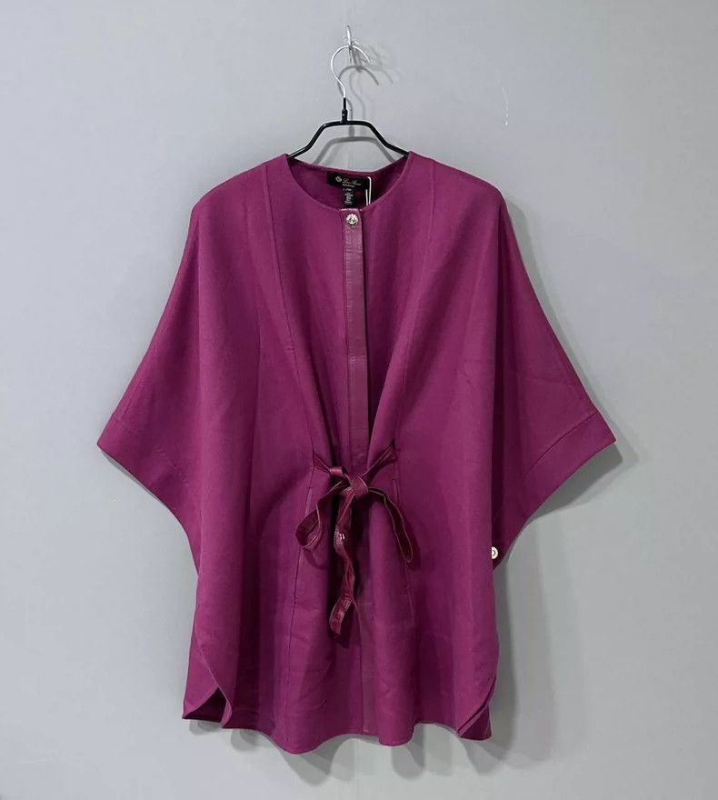 Loro Piana Loro Piana Purple Cashmere Cape Coat-2508 Size US M / EU 48-50 / 2 - 3 Thumbnail