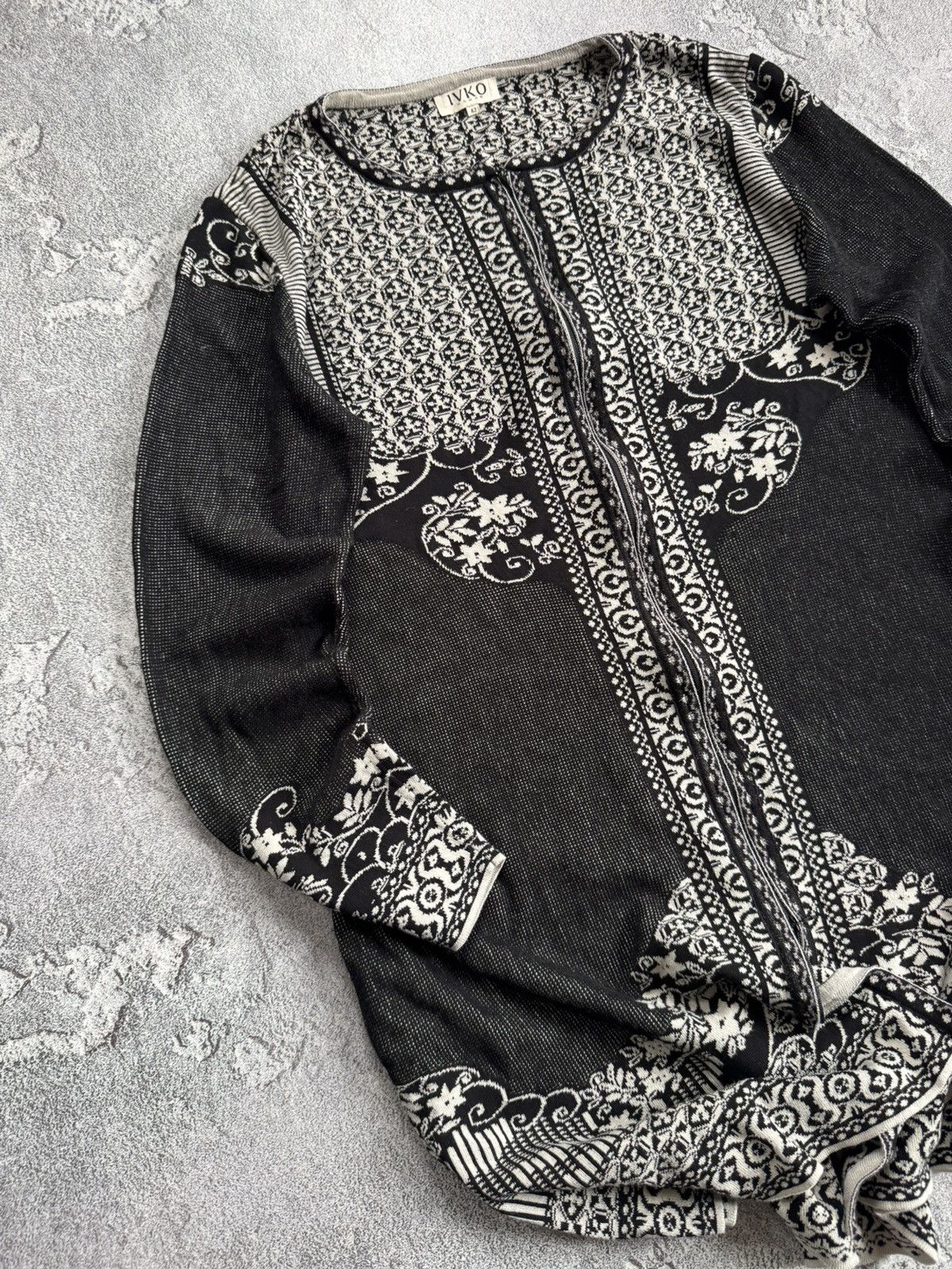 Dale Of Norway × Designer × Moods of Norway Ivko 42size all printed flowers 🌷 Cardigan long sweater zip Size XL / US 12-14 / IT 48-50 - 3 Thumbnail
