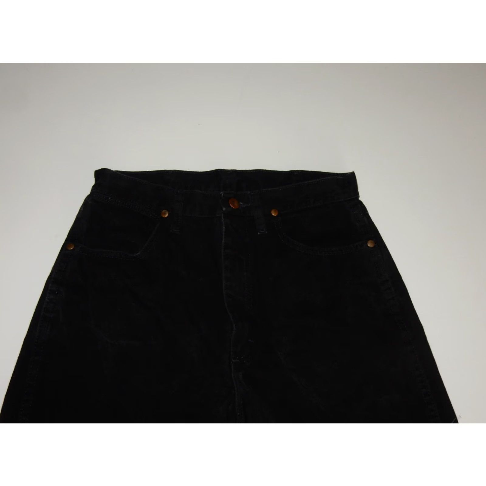 Wrangler VINTAGE Wrangler Men’s Denim Jeans Size 27x34 Straight Fit Black Denim 80s Size US 27 - 2 Thumbnail