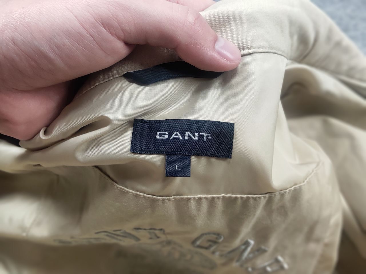 Gant Gant Classic Logo Beige Zip Bomber Jacket Vintage Style Size US L / EU 52-54 / 3 - 11 Thumbnail