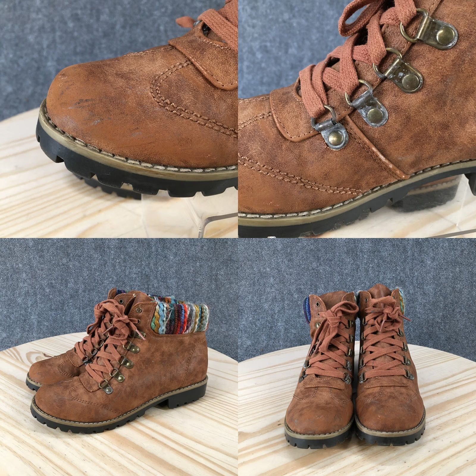 Vintage Cliffs by White Mountain Boots Womens 9.5 M Ports Mouth Bootie Brown Ankle Top Shoes Size L / US 10 / IT 46 - 8 Thumbnail