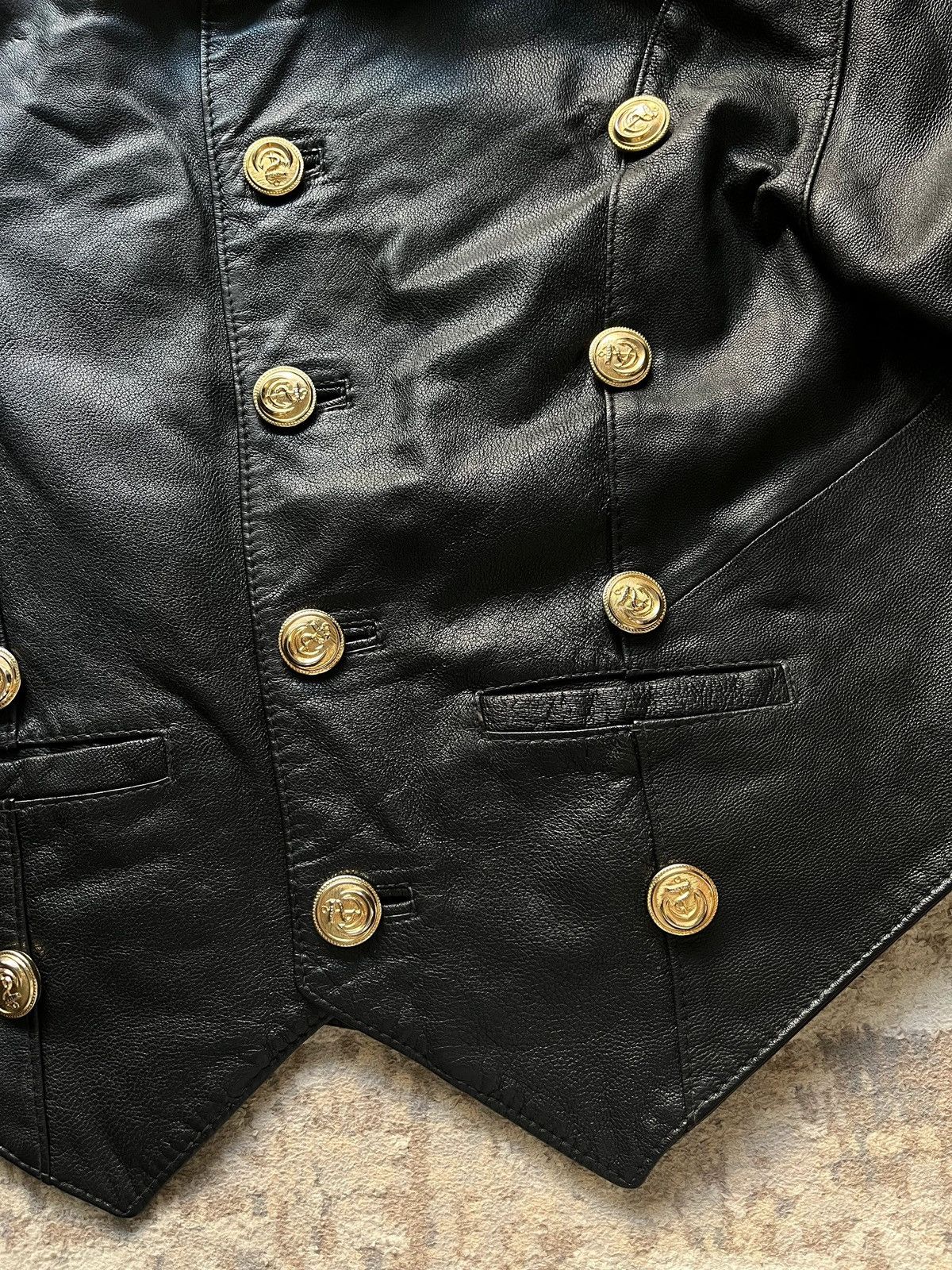 Other Vintage 1980's - 1990's Sz M Leather Jacket Black Rare Size M / US 6-8 / IT 42-44 - 4 Thumbnail