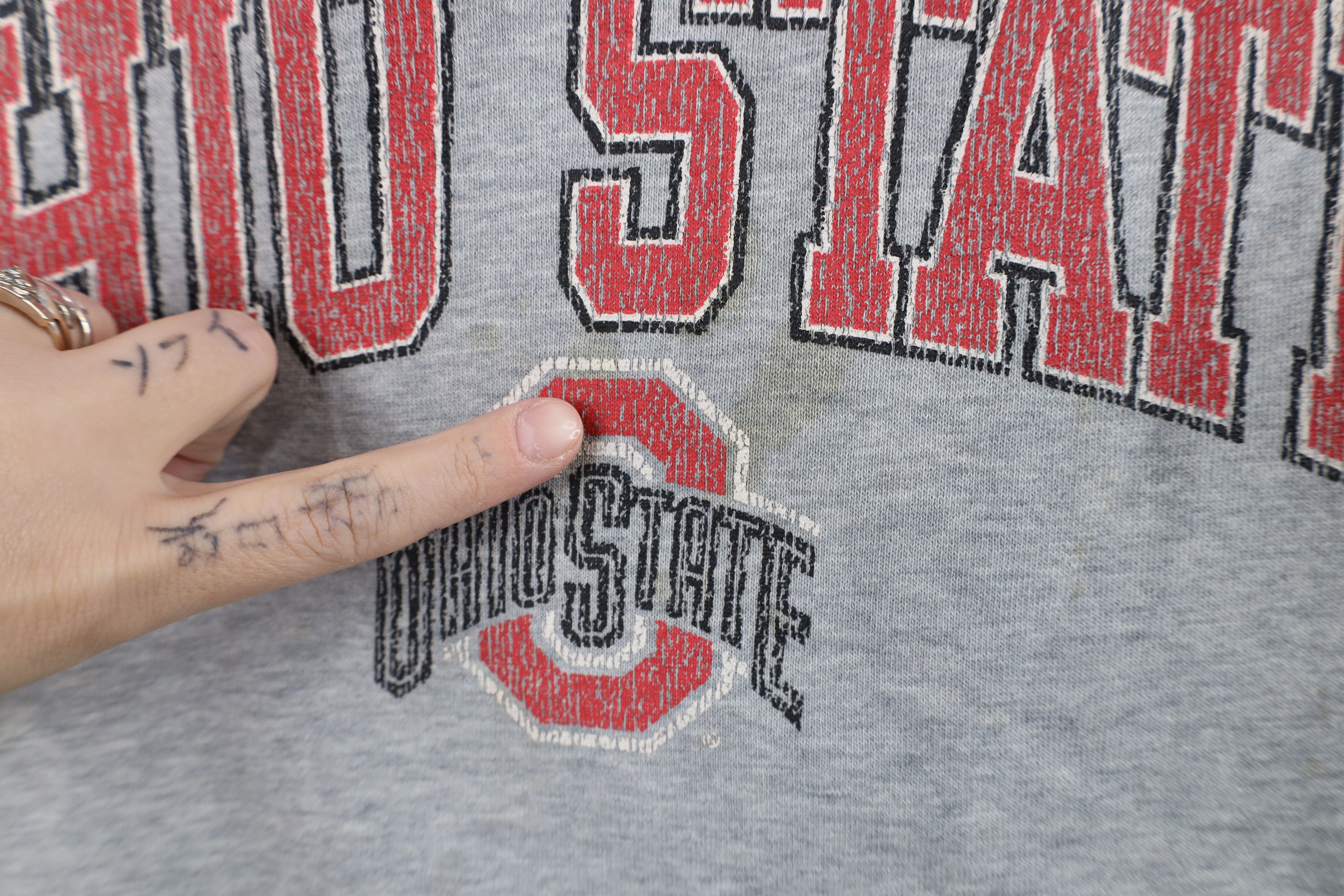 Vintage Vintage 90s Y2K Spell Out Ohio State University Hoodie Gray Size US XXL / EU 58 / 5 - 5 Thumbnail