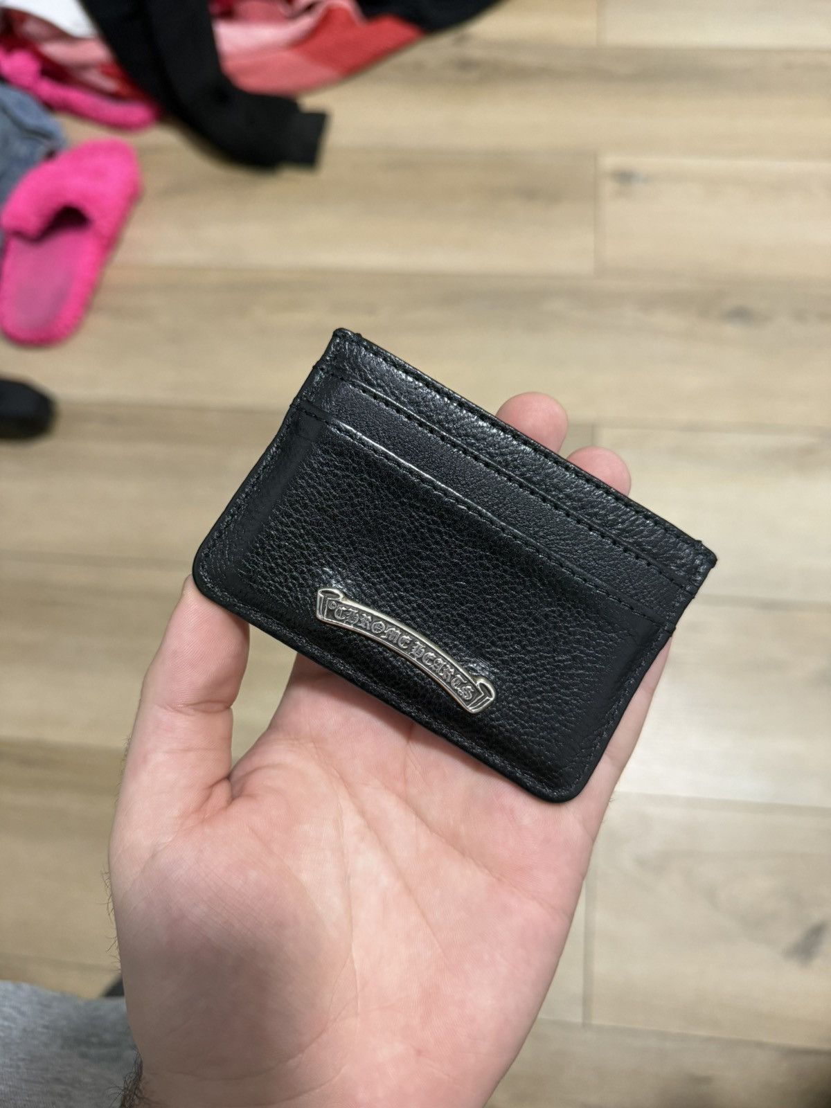 Chrome hearts leather card holder