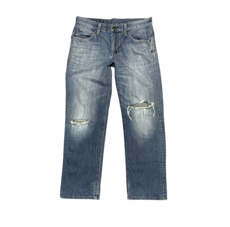 Edwin Vintage Edwin Gold Rush Straight Leg Jeans Faded Blue Size US 35 - 1 Thumbnail