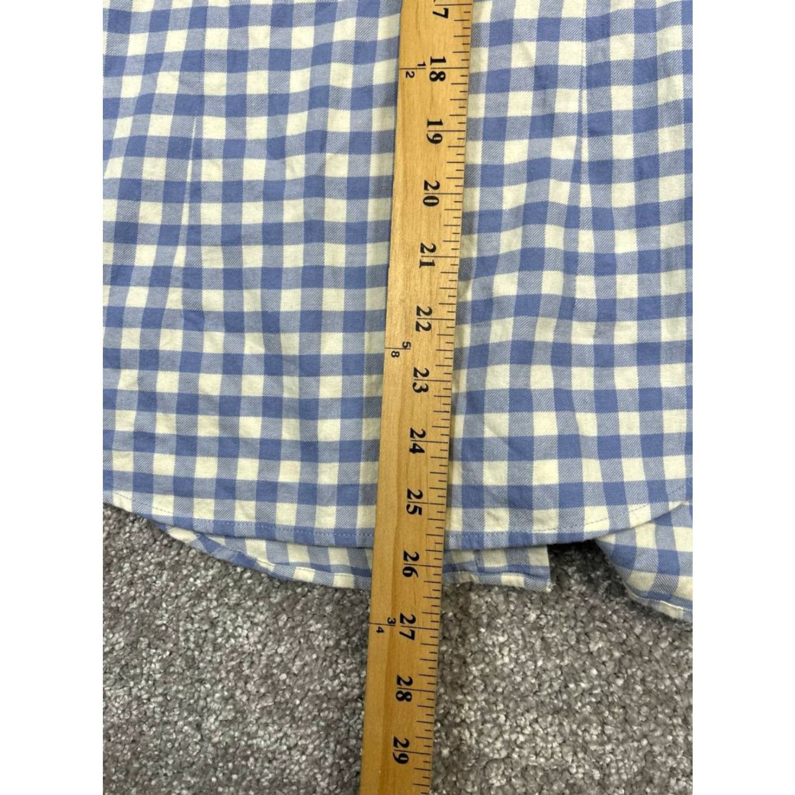 Vineyard Vines Vineyard Vines Shirt Womens 2 Blue Check Cotton Button-Up Size XS / US 0-2 / IT 36-38 - 7 Thumbnail
