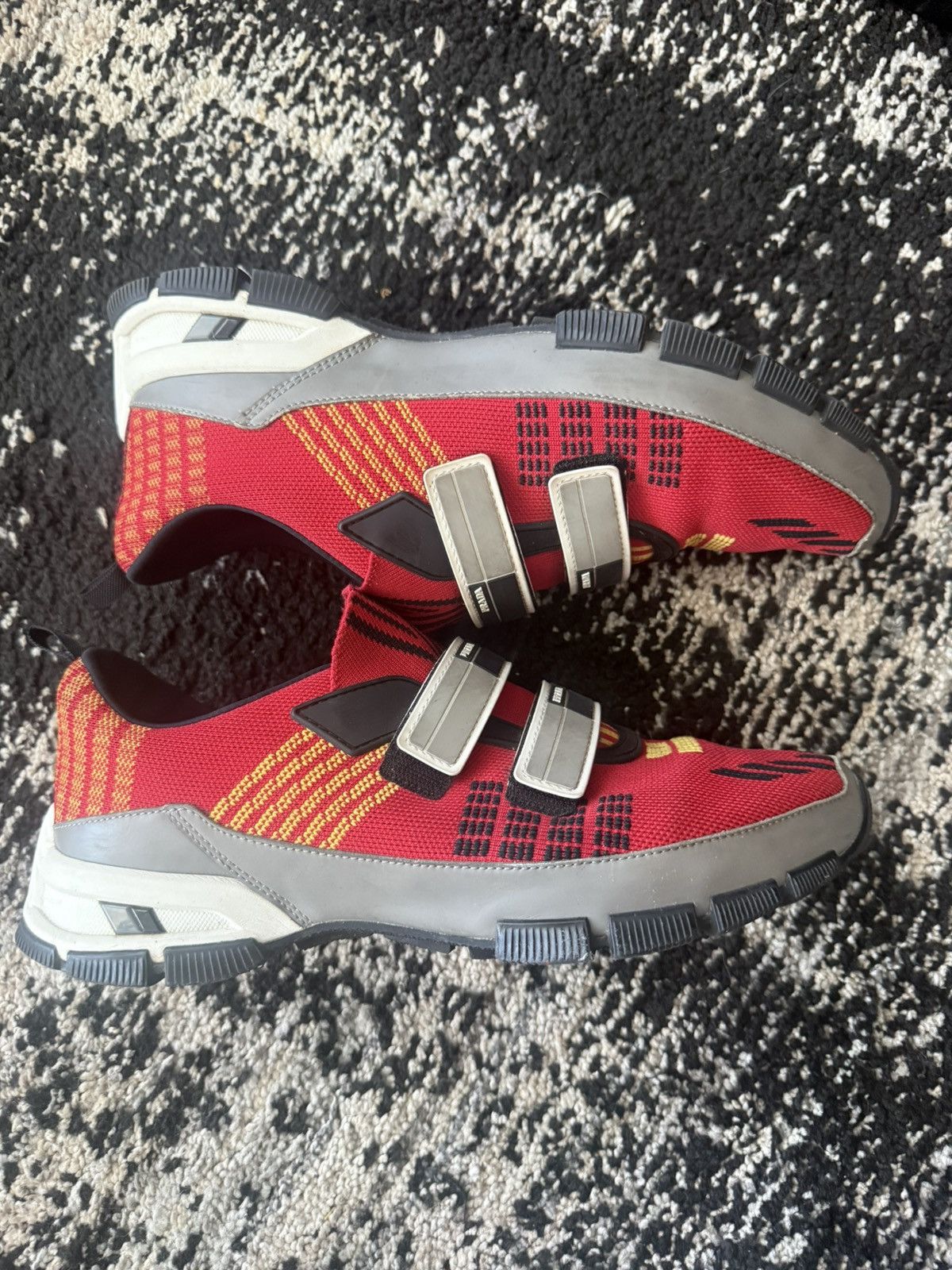 Prada Red Crossection Knit Cloudbust Sneakers Size US 9 / EU 42 - 4 Thumbnail