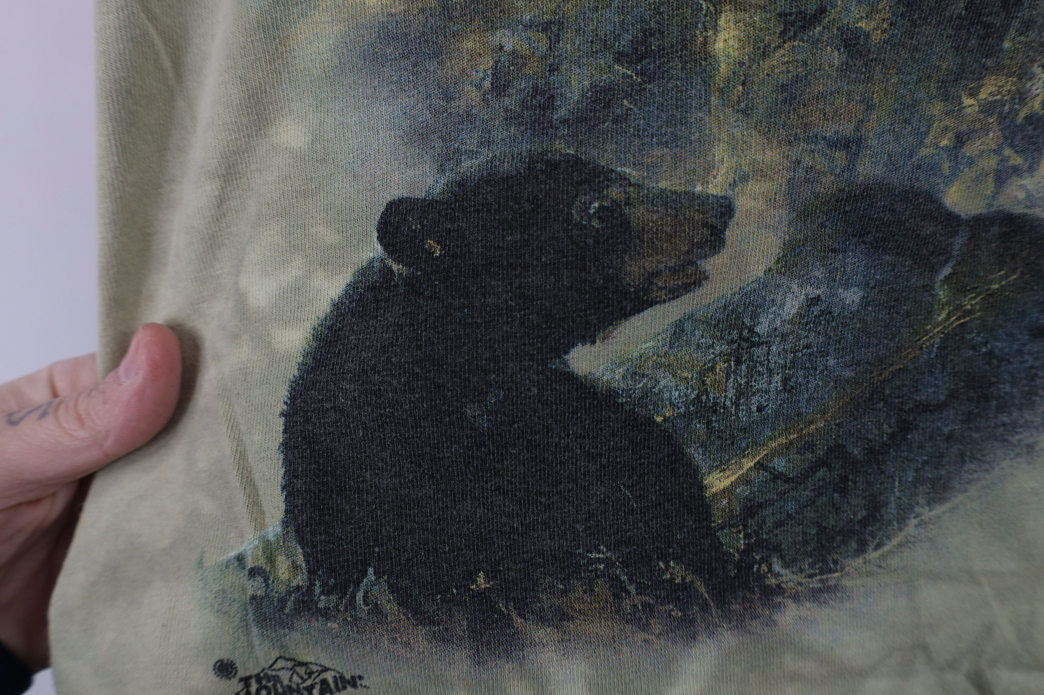 Vintage Vintage Y2K 2002 Streetwear Nature Bear Acid Wash T-Shirt Size US XXL / EU 58 / 5 - 5 Thumbnail