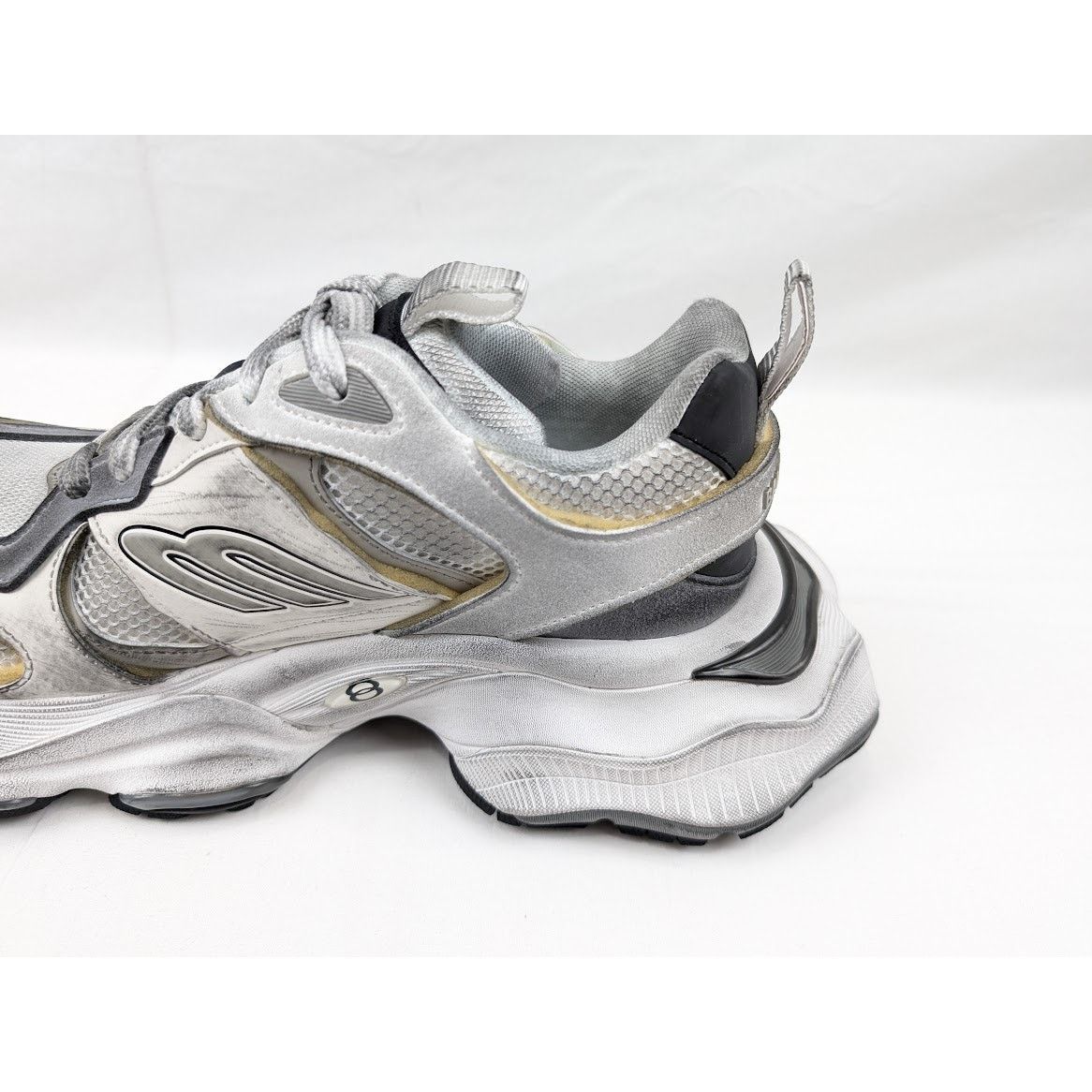 Balenciaga o1rshd1 Q:2 / Suede Mesh Cargo Sneakers in White/Grey Size US 11 / EU 44 - 5 Thumbnail