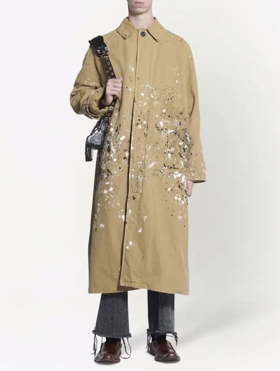 Balenciaga 🔥1 OUT OF 1 🔥Splatter Artistic Car Coat Jacket Size US S / EU 44-46 / 1 - 5 Thumbnail