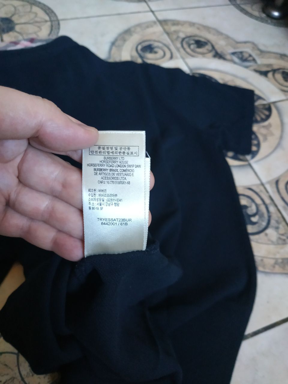 Burberry Burberry Brit Men’s Navy Blue Polo Shirt Nova Check Size US M / EU 48-50 / 2 - 9 Thumbnail
