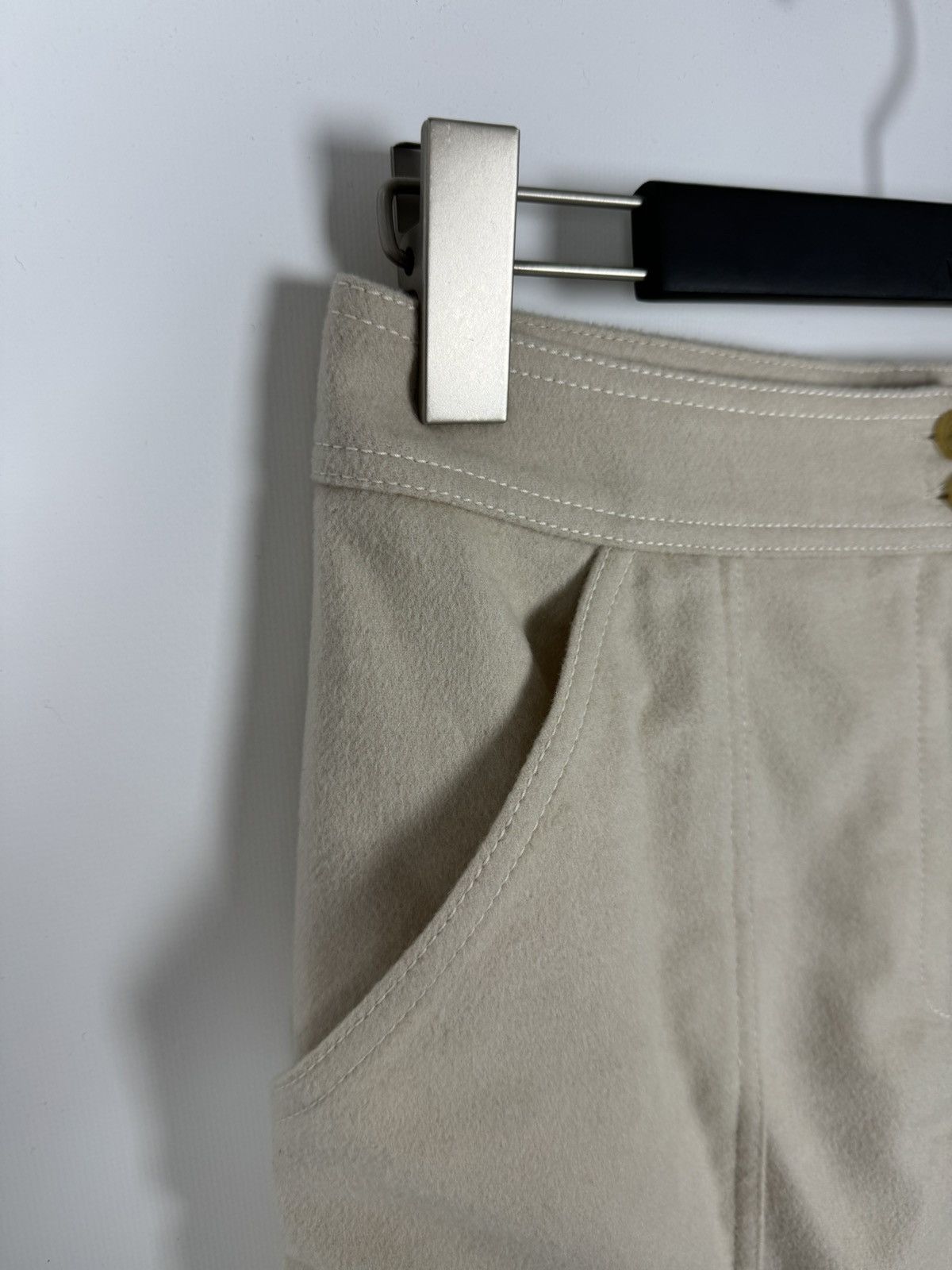 Vintage Vintage Max Mara Wool Midi Pockets Skirt Size 30" / US 8 / IT 44 - 3 Thumbnail