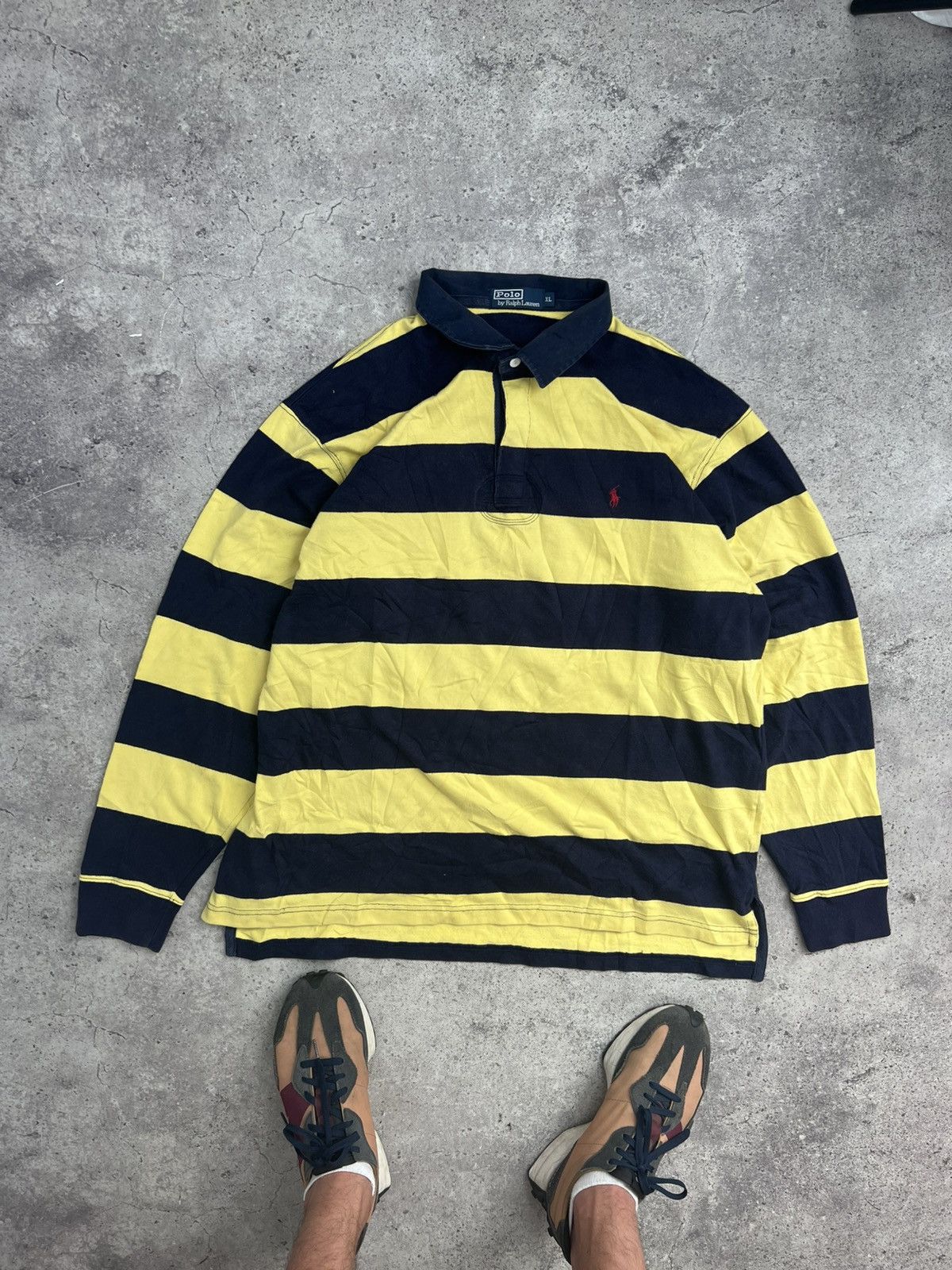 Polo Ralph Lauren Vintage Polo Ralph Lauren Rugby Striped Shirt Size US XL / EU 56 / 4 - 2 Thumbnail