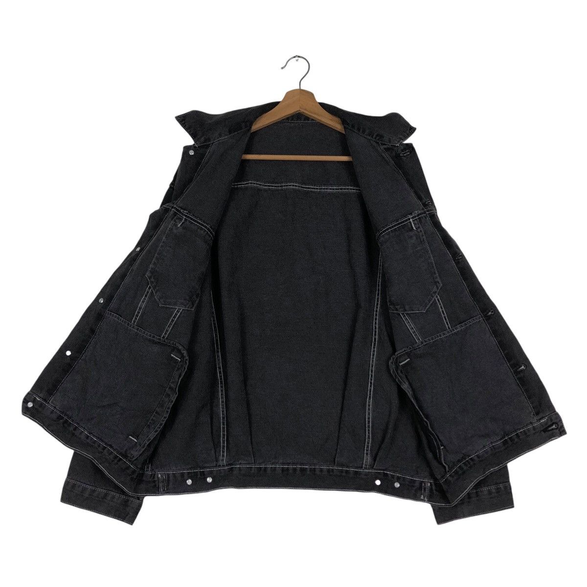 Vintage 📌Vintage Trucker Denim Jacket Biker Gu Japan Issey Miyake Size US L / EU 52-54 / 3 - 14 Thumbnail