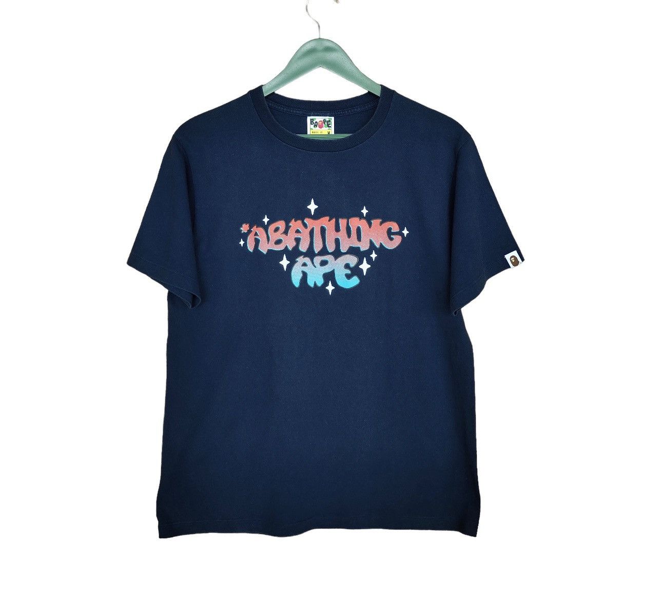 Bape Bape Japan spell out Shining Logo Tee Size US M / EU 48-50 / 2 - 1 Thumbnail