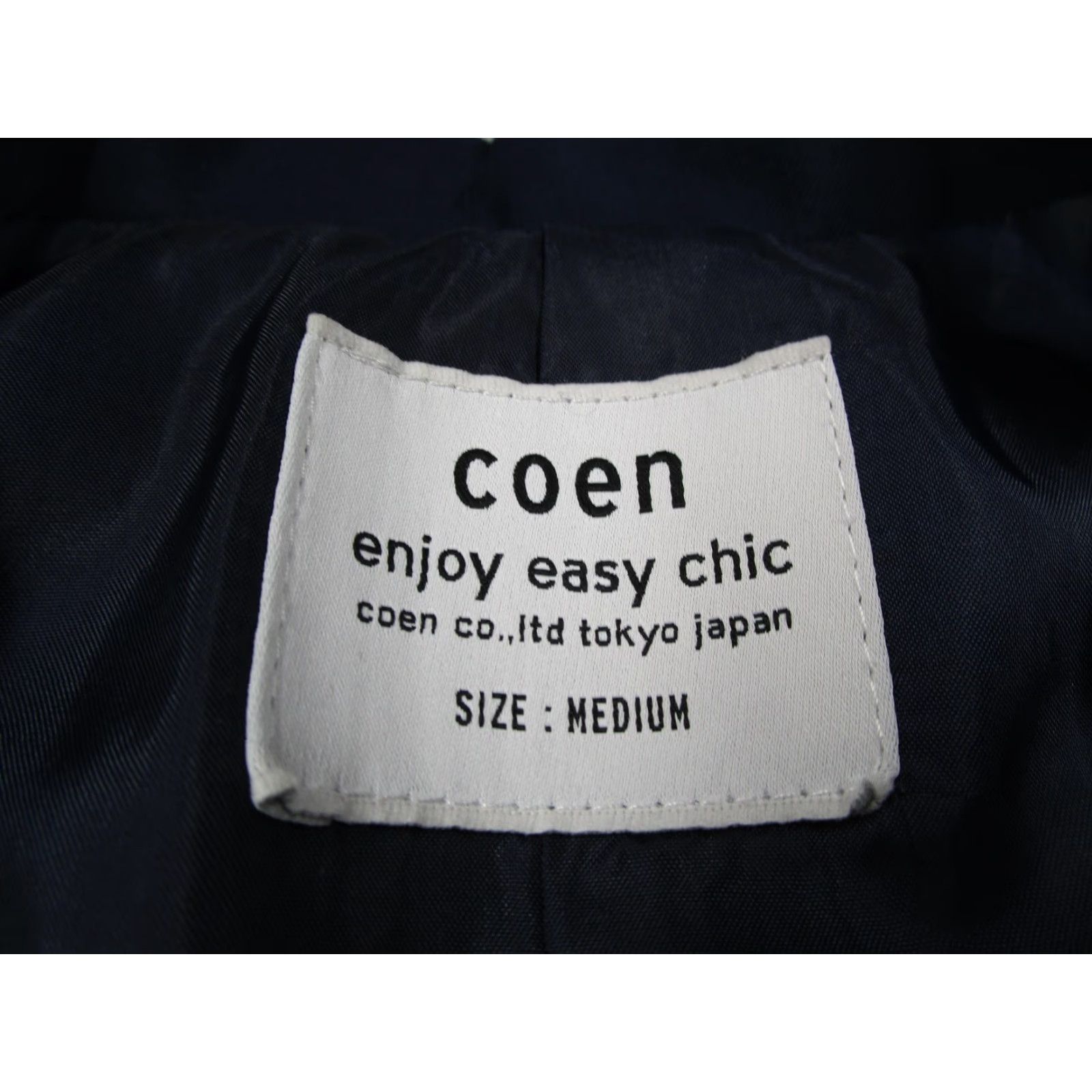 Vintage Coen Co. Blazer Womens Medium Navy Double Breasted Lined Office Jacket Japan Size M / US 6-8 / IT 42-44 - 2 Thumbnail