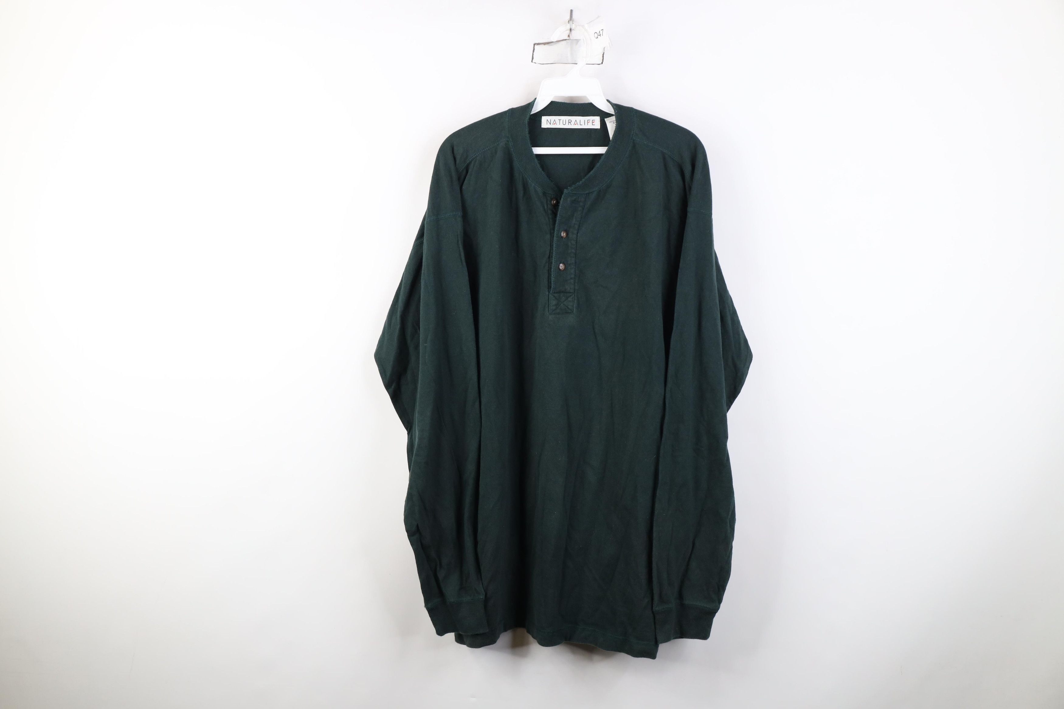 Vintage Vintage 90s Streetwear Cotton Long Sleeve Henley T-Shirt Size US L / EU 52-54 / 3 - 1 Thumbnail