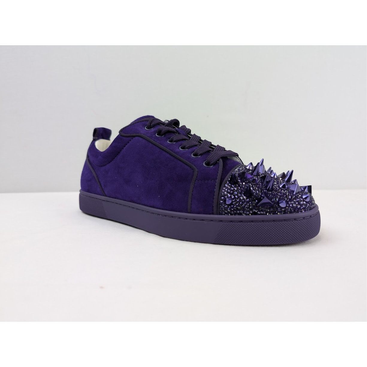 Christian Louboutin o1rshd1 Junior Pik Strass Sneakers in Blue Size US 8 / EU 41 - 1 Thumbnail