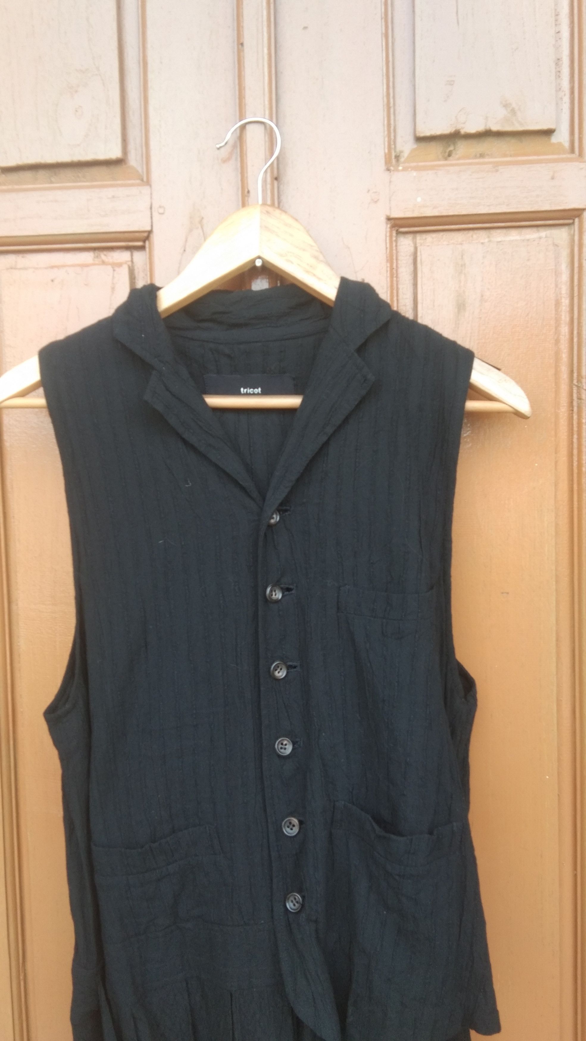 Tricot Comme des Garcons CDG treecot black rayon dress Size S / US 4 / IT 40 - 2 Thumbnail