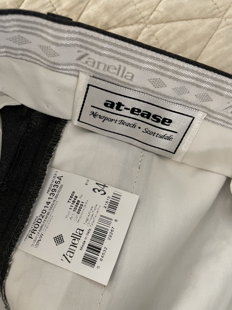 Zanella Vitale Barberis Super 150's Wool Tyson Trouser Size 34R - 7 Thumbnail