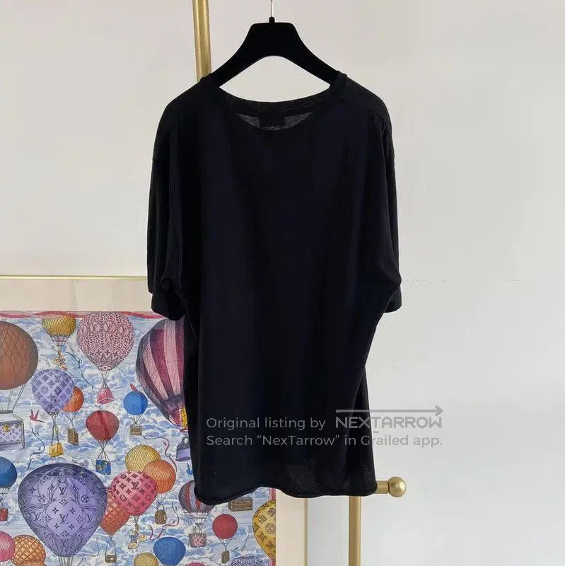 Yves Saint Laurent YSL Summer Black Cotton T-Shirt for Women . Size S / US 4 / IT 40 - 2 Thumbnail