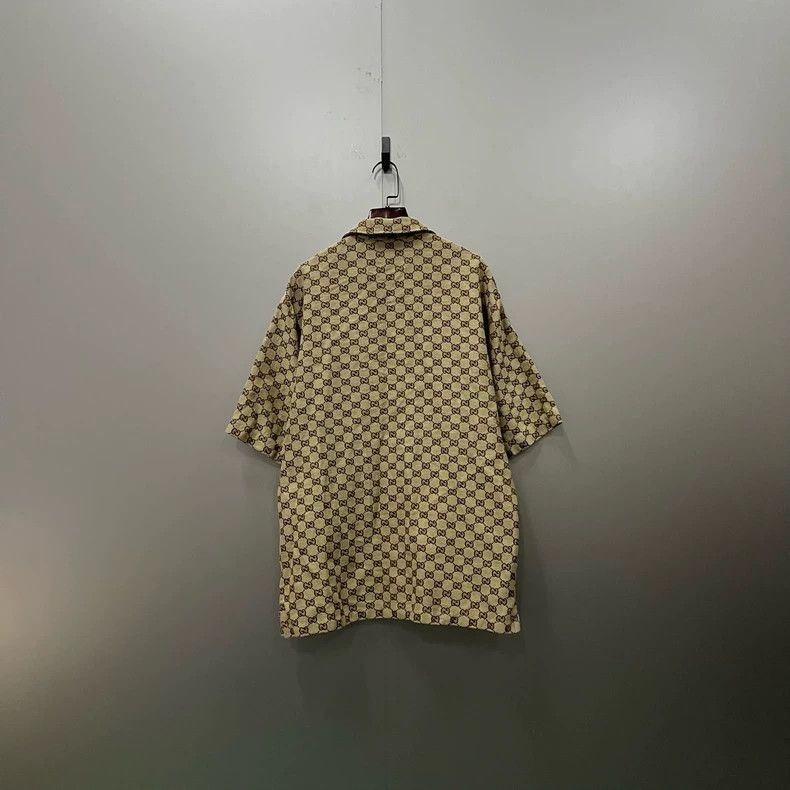 Gucci Gucci Brown full-print double G old flower short-sleeved sh Size US S / EU 44-46 / 1 - 2 Thumbnail