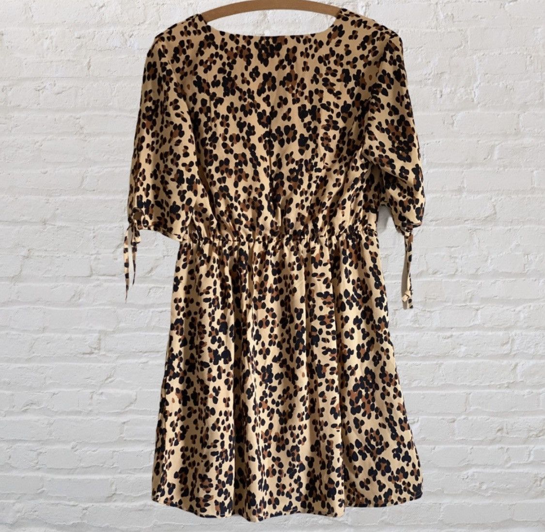 Other Q&A 3/4 SLEEVE LEOPARD ANIMAL PRINT DRESS Size M / US 6-8 / IT 42-44 - 3 Thumbnail