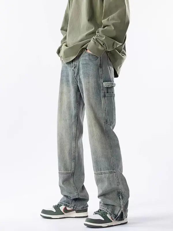 VIBE High Street Vintage Loose Fit Jeans Light Blue Size US 32 / EU 48 - 6 Thumbnail