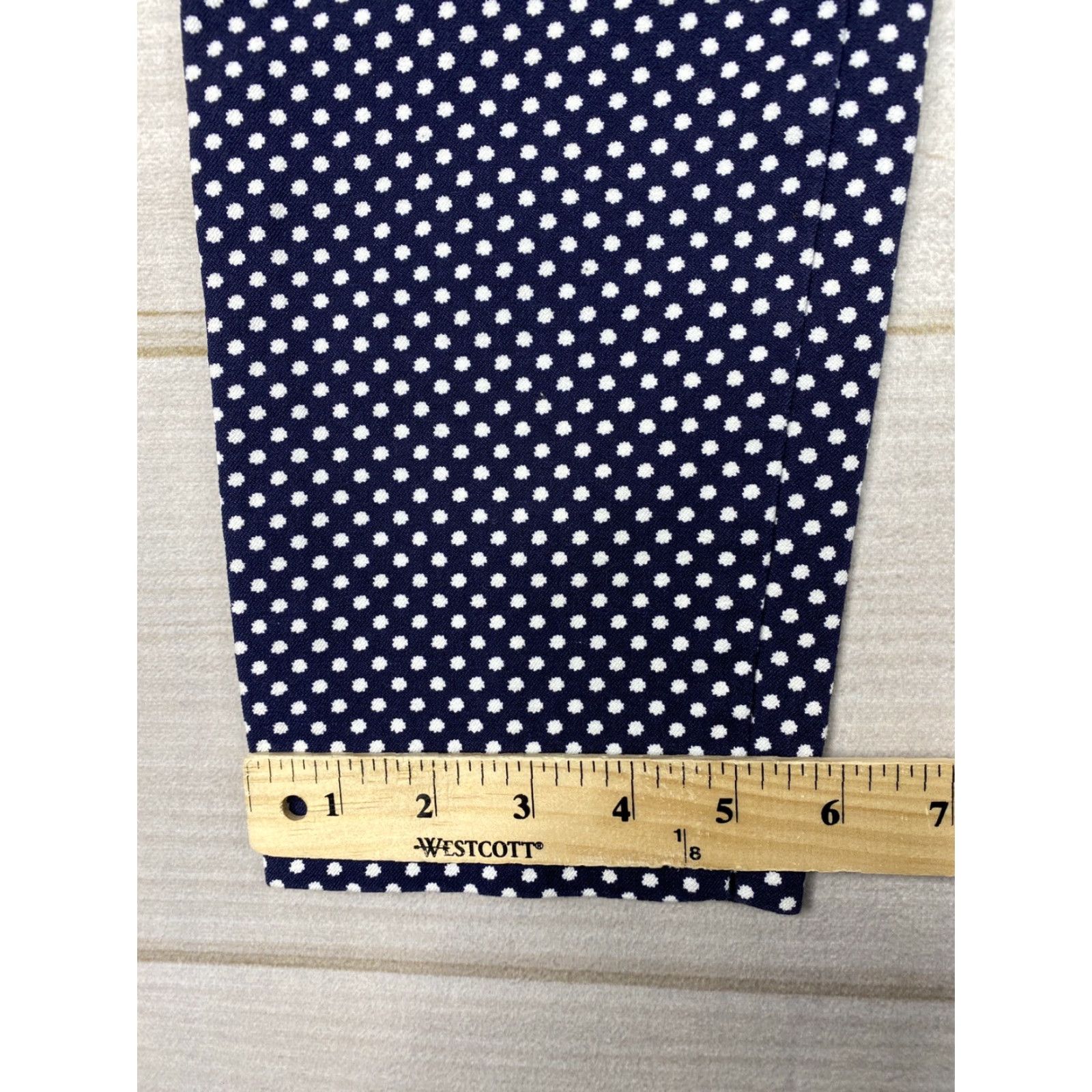 Old Navy Old Navy Pants Womens Size 8 Blue White Polka Dot Print Pixie Mid Rise Stretch Tapered Leg Casual Size 30" / US 8 / IT 44 - 7 Thumbnail