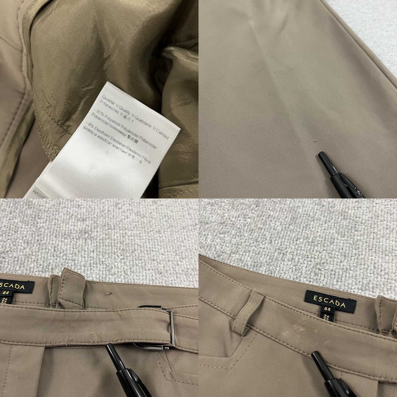 Escada Escada Pants Women Sz 44 38x31.5 Tobacco Brown Wide Leg Office Business Casual Size 30" / US 8 / IT 44 - 8 Thumbnail