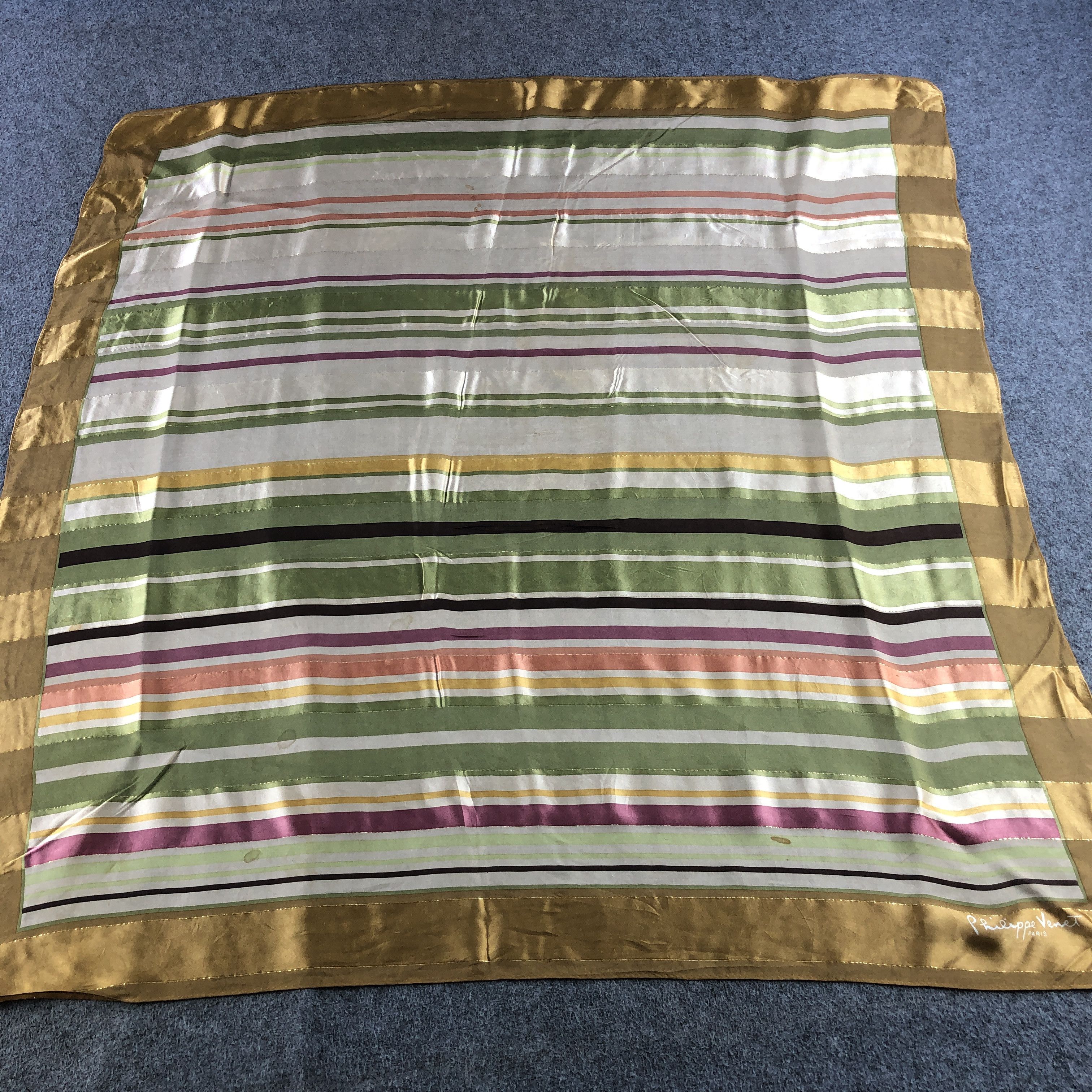 Japanese Brand Philippe V Abstract Silk Scarf M1124 Size ONE SIZE - 2 Thumbnail
