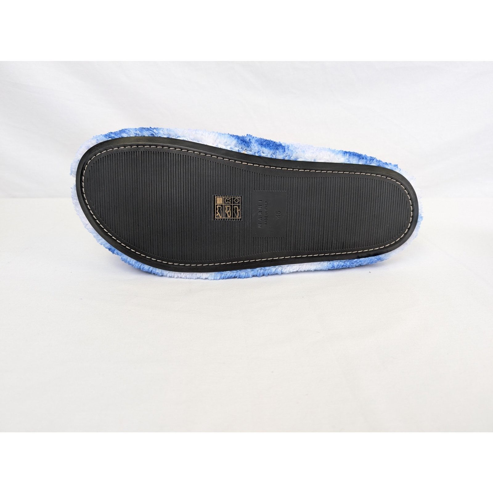 Marni o1rshd1 Furry Fussbet Mules / Slippers in Blue Size US 12 / EU 45 - 10 Thumbnail