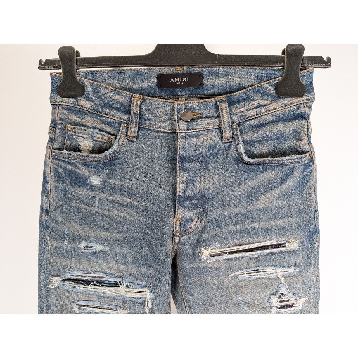Amiri o1rshd1 Rainbow Paisley Thrasher Jeans in Clay Indigo Size US 28 / EU 44 - 11 Thumbnail