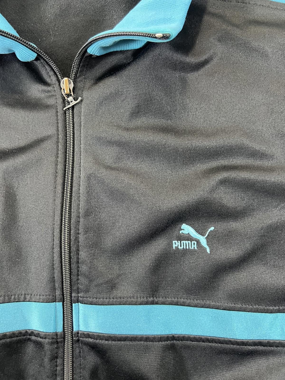 Puma Vintage Puma Black and Turquoise Track Jacket, Size M Size US M / EU 48-50 / 2 - 2 Thumbnail