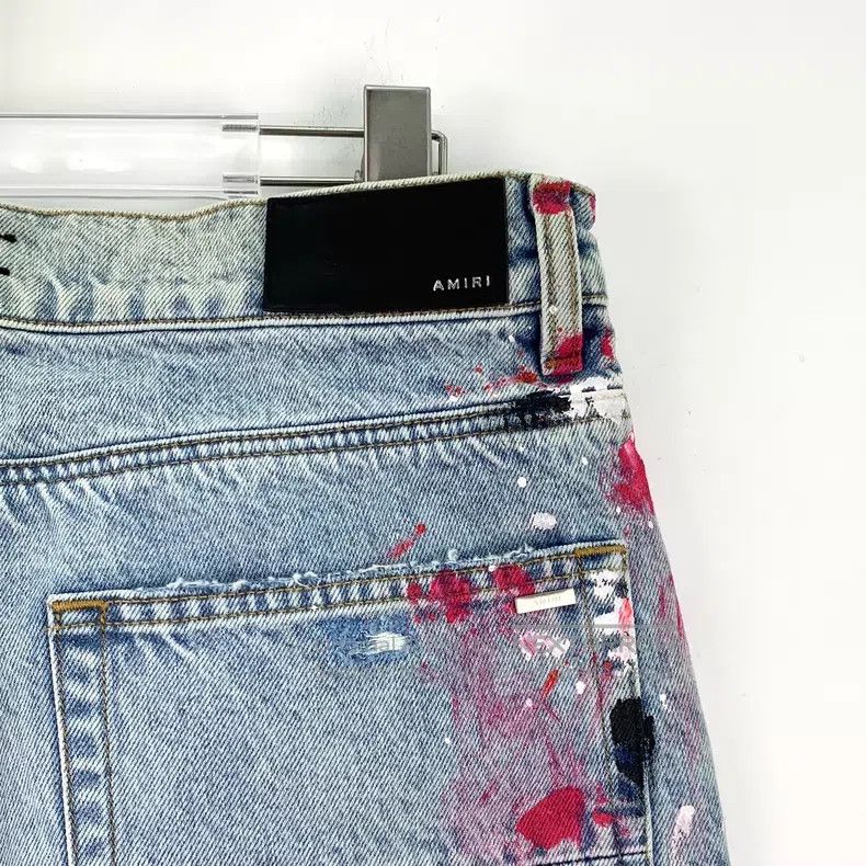 Amiri Amiri Light Blue Hole Splatter Print Cotton Casual Denim L Size US 32 / EU 48 - 5 Thumbnail