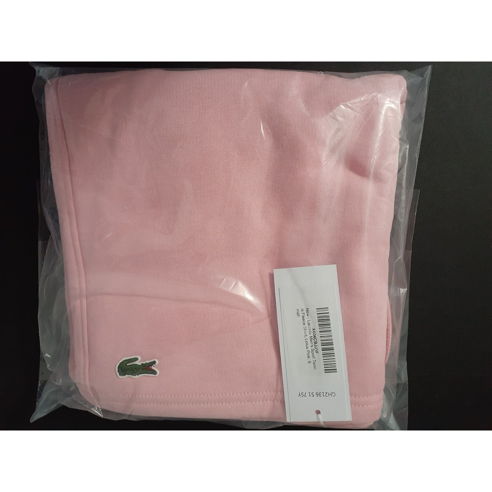 Lacoste Lacoste Men's Sport Tennis Fleece Short, Lotus Pink S Size US 30 / EU 46 - 2 Thumbnail