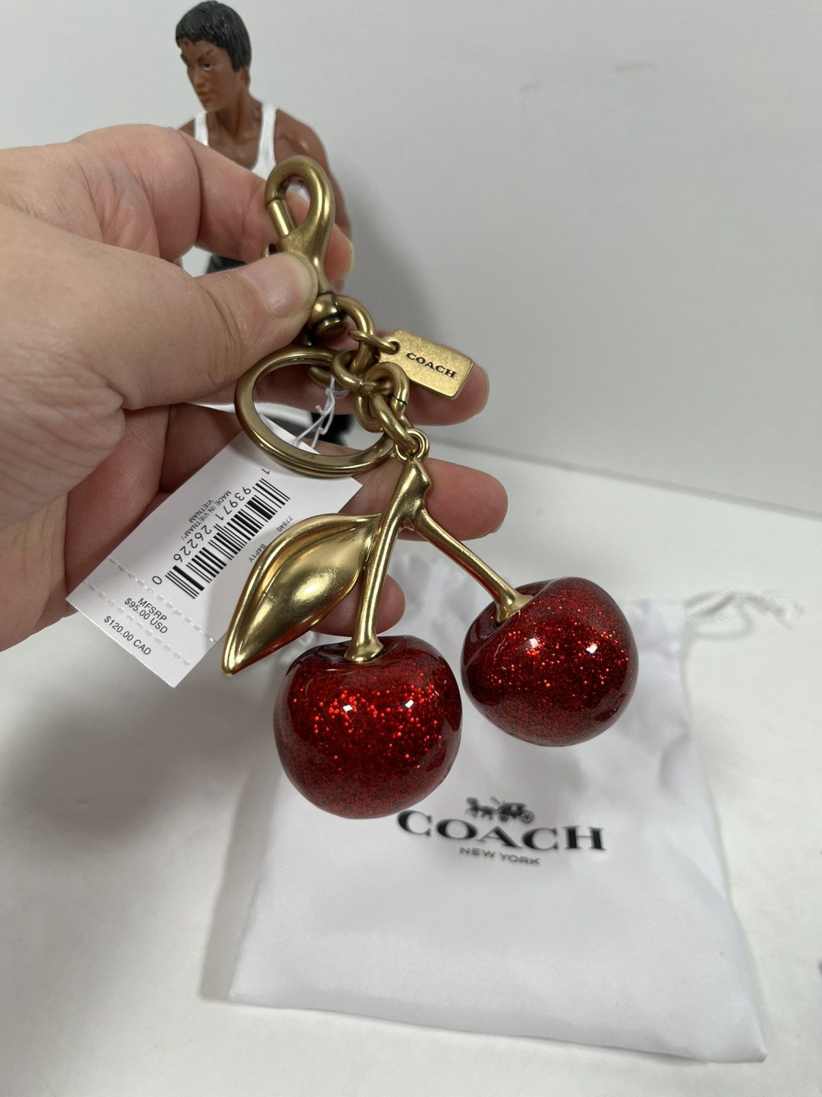 Coach NWT COACH Cherry Red Gold Keychain Bag Size ONE SIZE - 2 Thumbnail