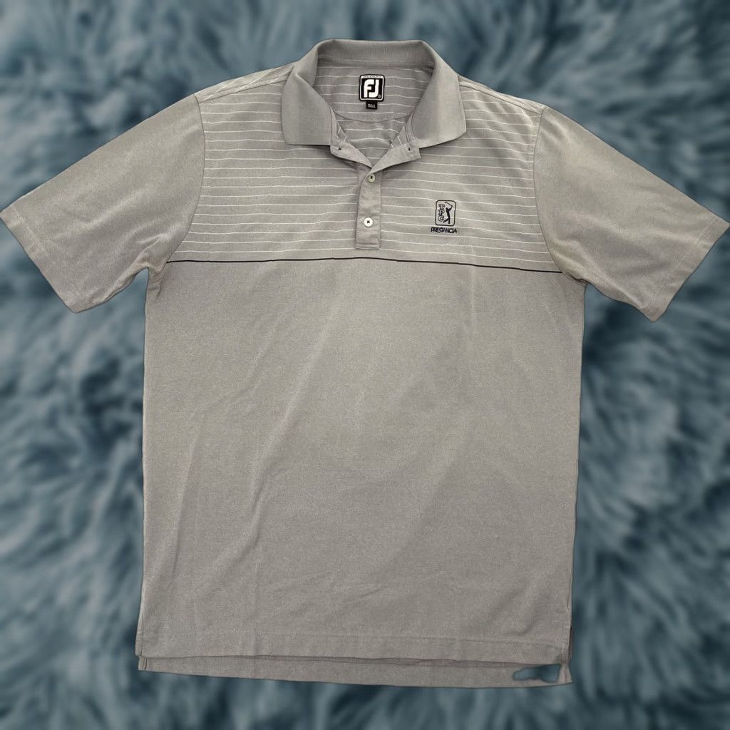 Footjoy FootJoy Shirt Adult XL Gray Polo TPC Prestancia Athletic Fit Mens Golf Button-Up Collar-Down Short Sleeve Size US XL / EU 56 / 4 - 1 Thumbnail