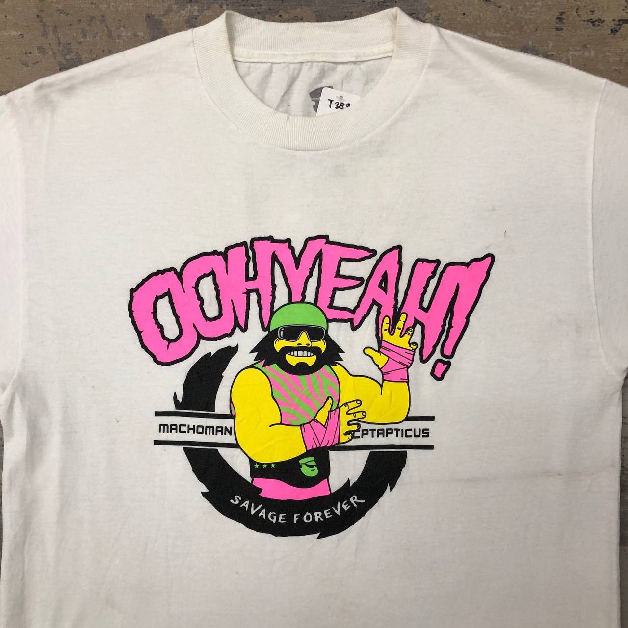 WWE × WWF T389 WWF 90s OOH YEAH!SAVAGE FORERVER MACHOMAN TEE Size US M / EU 48-50 / 2 - 3 Thumbnail