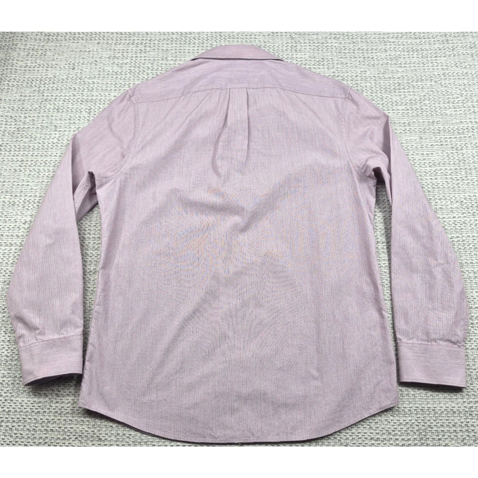 Original Penguin Original Penguin Heritage Slim Fit Shirt Mens 15.5 Pink Pinstripe Button Up Long Sleeve Dress Shirt, 100% Cotton, Slim, Classic Preppy Mens Size US L / EU 52-54 / 3 - 7 Thumbnail