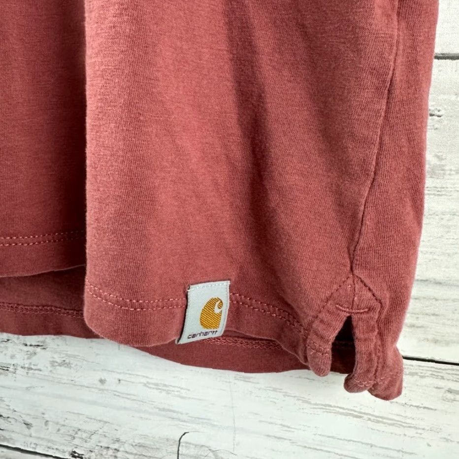 Carhartt Carhartt V-Neck T-Shirt Women Medium (8-10) Red Short Sleeve Casual Workwear Size M / US 6-8 / IT 42-44 - 3 Thumbnail