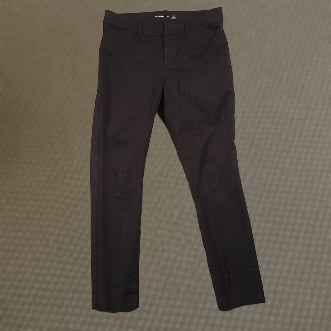 Old Navy Old Navy High Rise Pixie Split Hem Career Dress Pant Stretch Dark Gray 10 Size 32" / US 10 / IT 46 - 1 Thumbnail