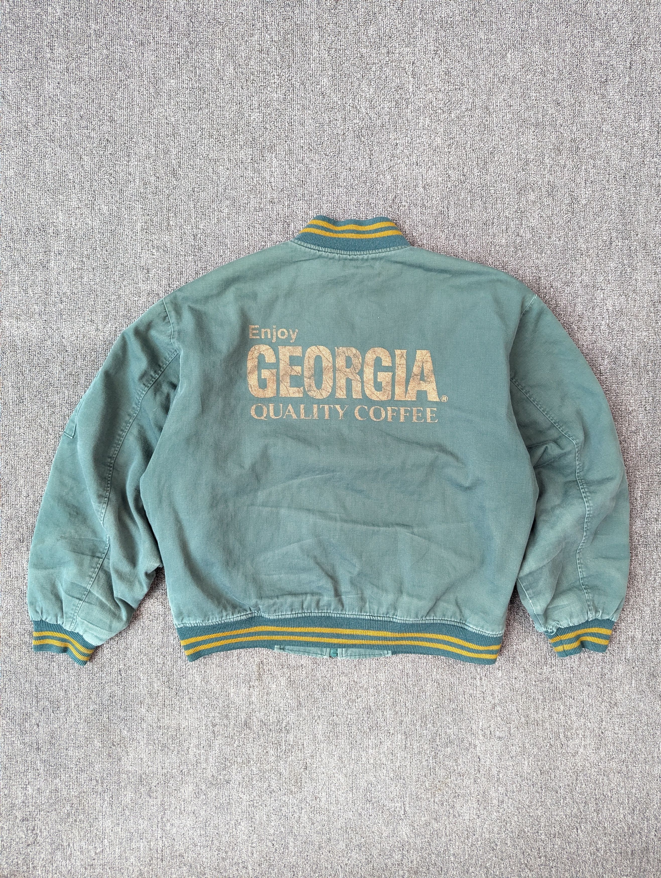 Other Vintage 90s Georgia Quality Coffe By Coca Cola Bomber Jacket Size US L / EU 52-54 / 3 - 12 Thumbnail
