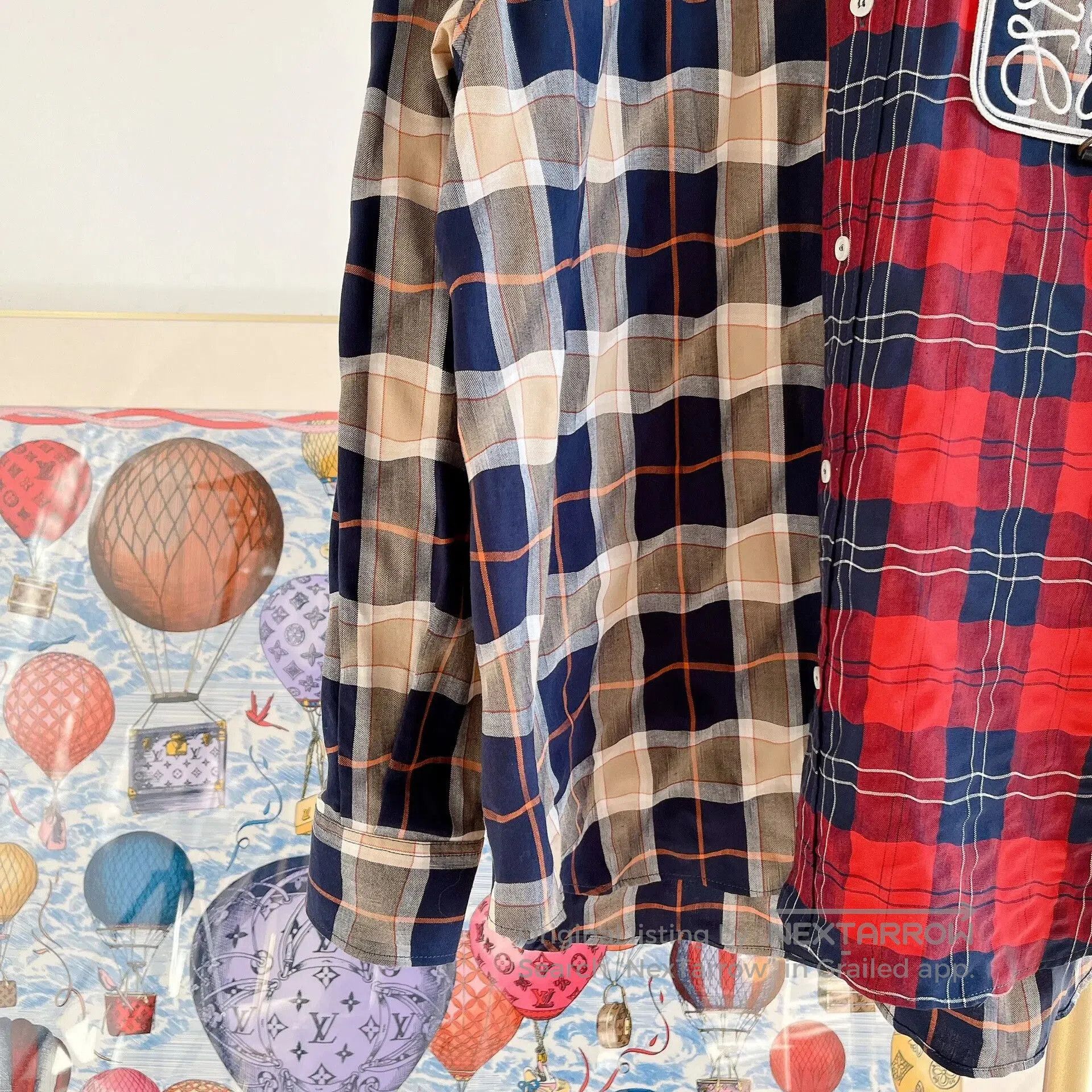 Loewe Loewe Colorblock Check Embroidered Shirt. Size US XXS / EU 40 - 4 Thumbnail