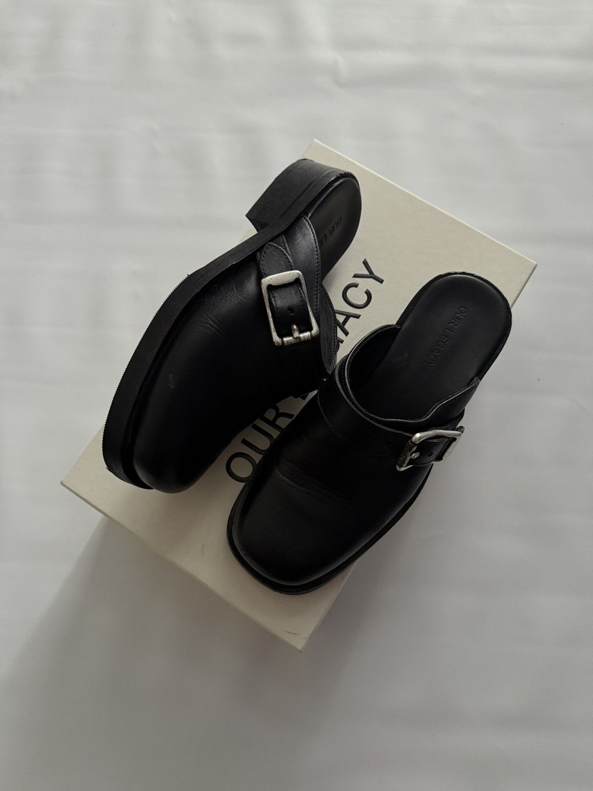 Our Legacy Camion Mule Black Leather