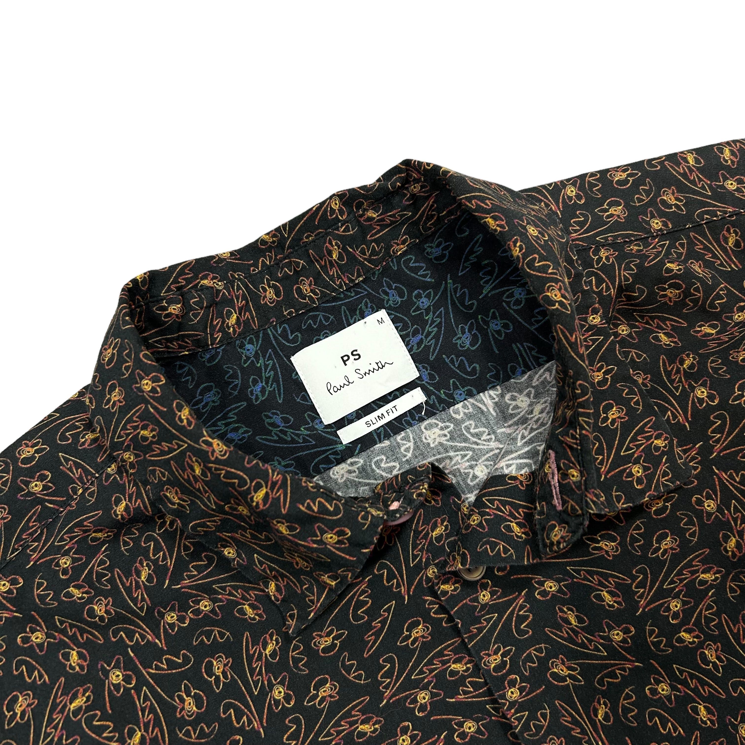 Paul Smith PS Paul Smith Black Gold Flowers Slim Fit Shirt Pattern M Size US M / EU 48-50 / 2 - 5 Thumbnail