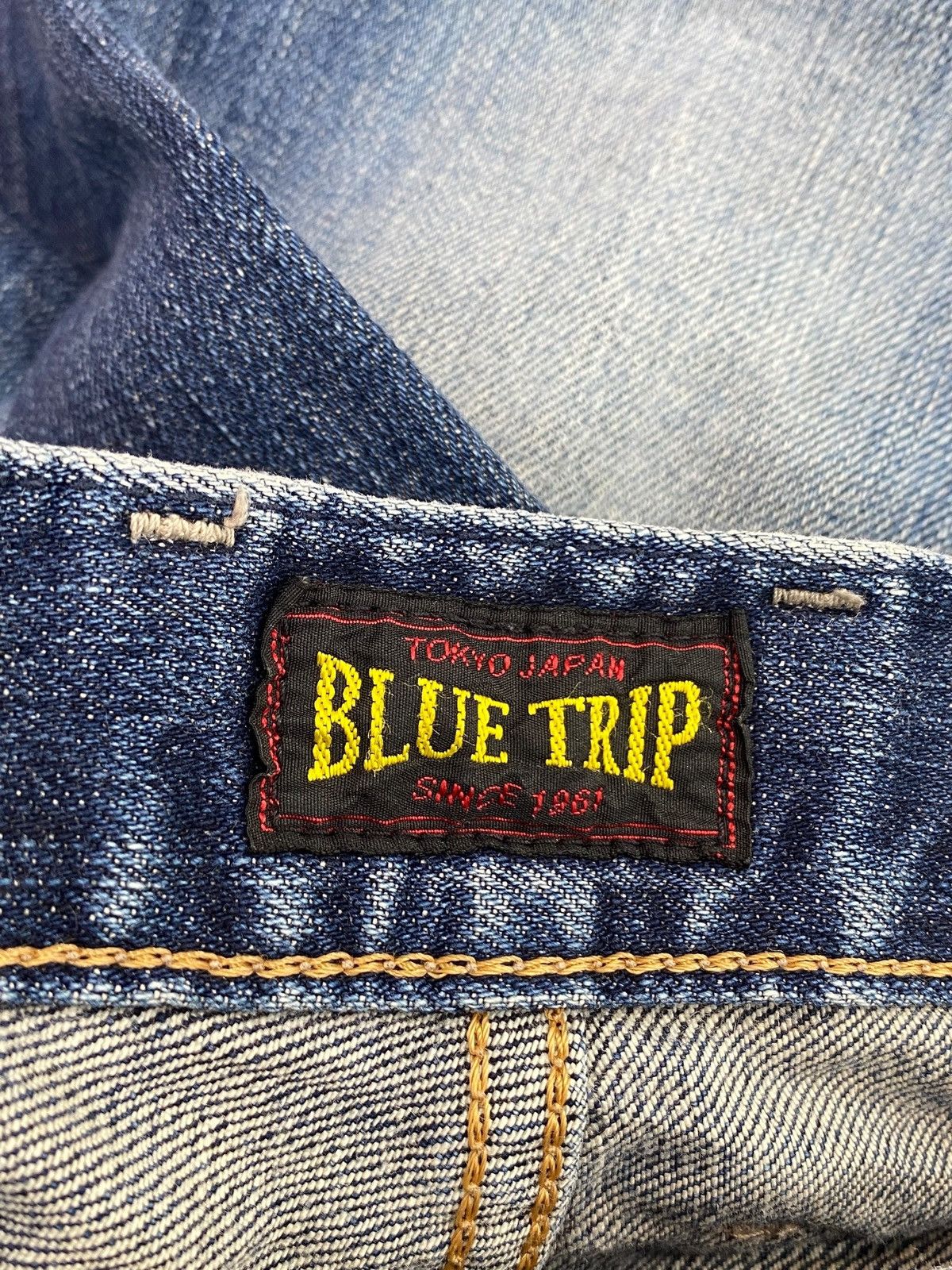 Edwin Edwin Blue Trip Whiskers Style Faded Blue Wash Jeans Size US 32 / EU 48 - 11 Thumbnail