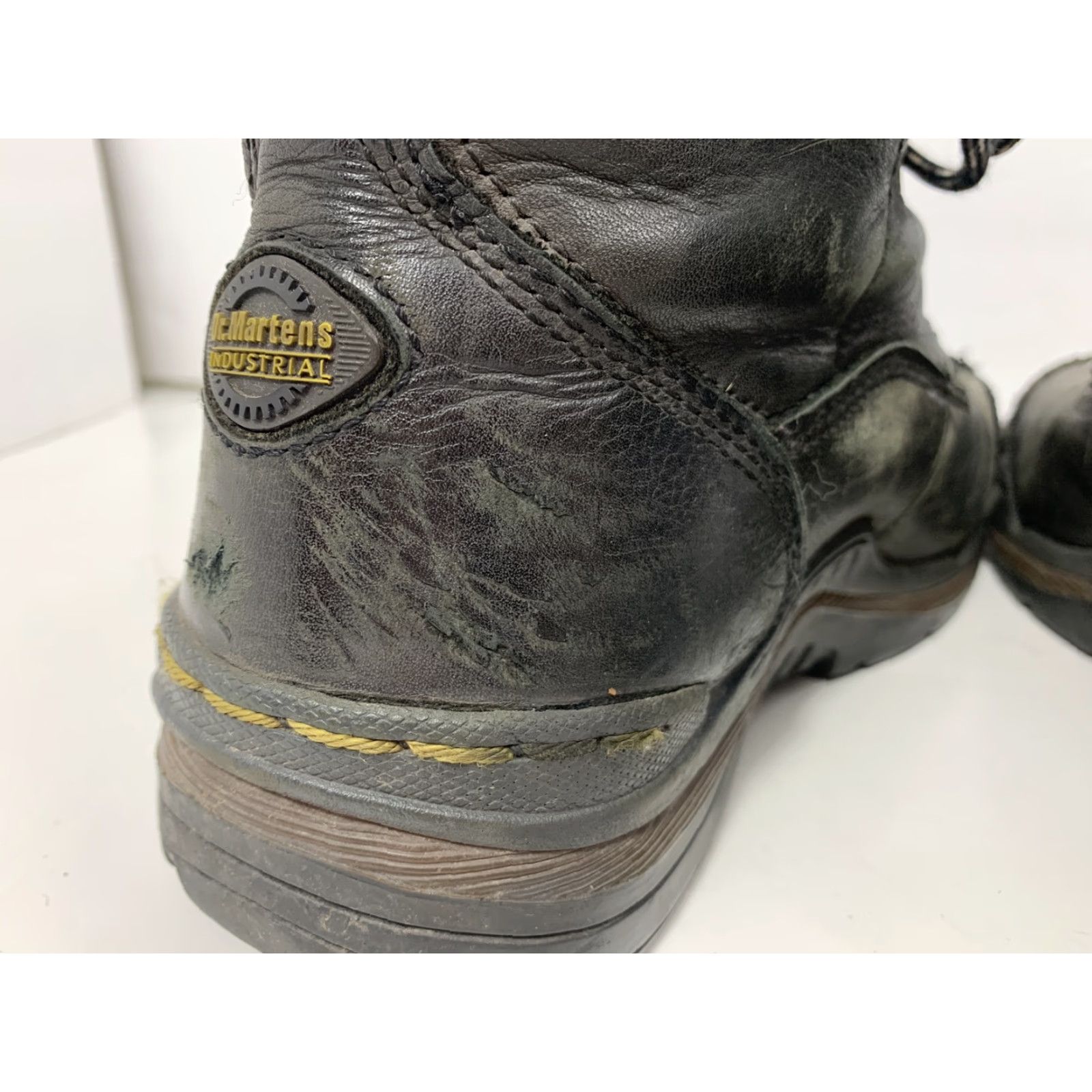 Dr. Martens VINTAGE Dr Martens Mens 10 Industrial Waterproof Steel Toe Boots Grip Trak Black 7A45 Size US 9 / EU 42 - 7 Thumbnail