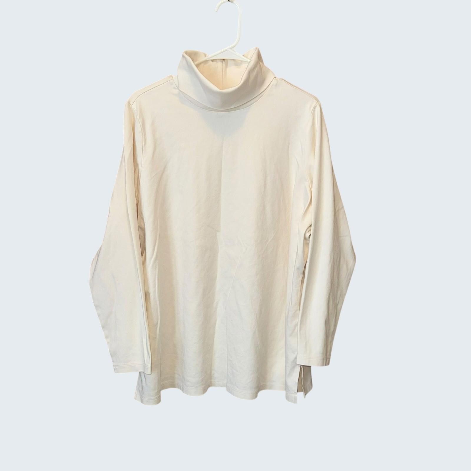 Other Isaac Mizrahi Essentials Cream Turtleneck 3X Long Sleeve Size 3XL / US 20-22 - 1 Thumbnail